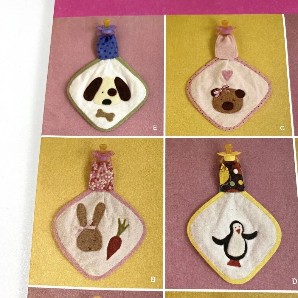 Simplicity 2670 Sewing Pattern Baby Binky Pacifier Blanket 9 Variations UNCUT FF